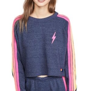 Aviator nation bolt sweatshirt in blue